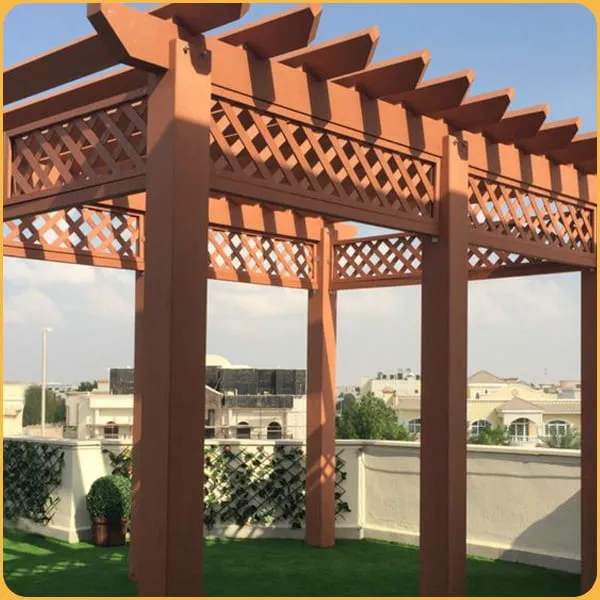Lam Trụ Pergola Giàn Hoa Ngoài Trời Hobi Wood HB120 C120 Vibrant Yellow